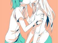 动漫美女百合表情图