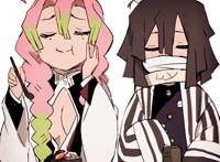 鬼灭之刃 甘露寺蜜璃 伊黑小芭内 恋柱 蛇柱 p站 