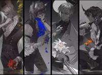 明日方舟 转自lofter 银灰 赫拉格 炎客 送葬人