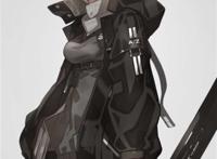 插画 精美的武器机械女高中生