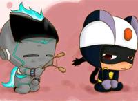 小心超人和杀手猫拟人 