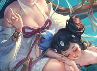 王者福利图(p图)大乔&小乔——泳装戏水(白蛇青蛇)