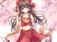 画师:マヨ,《东方project》博丽灵梦.赏花赏月赏灵梦