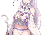 嫌な颜されながらエミリアたんにおパンツ见せてもら