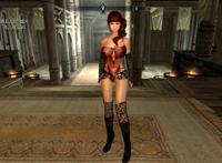 上古卷轴5 真高跟优雅蕾丝装 双色版 服装mod