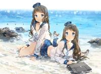 以眼镜与茶袋子为主题绘制人物,韩国画师Anmi的插画作品