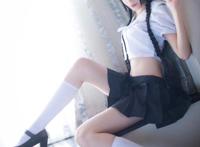 Cosplay福利/青青子Cosplay冲野真夜子JK制服白丝美腿写真福利
