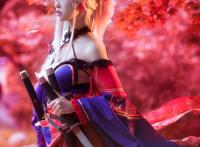 Cosplay福利/宅男女神汐颜玲CosplayFGO宫本武藏本子高清图片