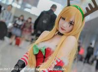 Cosplay福利/二次元萌妹子lol卡特琳娜圣诞冰雪Cosplay图片