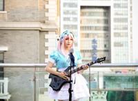 Cosplay福利/二次元美女超级索尼子蓝白打歌服Cosplay图片