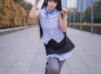 Cosplay福利/白金x超萌五更琉璃黑猫丝袜美腿诱惑Cosplay图片