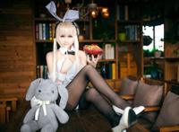 Cosplay福利/性感黑丝兔女郎 穹妹 Cn:音萝喵