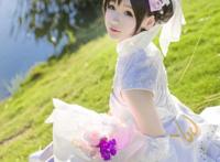 Cosplay福利/王者荣耀 角色:小乔纯白花嫁 Cn:小草莓