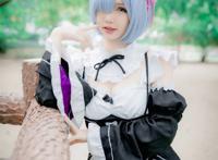 Cosplay福利/白丝蕾姆 Cn:雪晴Astra-