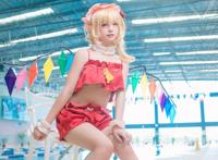 Cosplay福利/东方project 角色:芙兰朵露 Cn:黑岩奈酱_