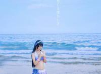 Cosplay福利/园田海未 Cn:板儿 泳装海边写真