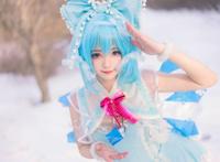 Cosplay福利/东方Project 角色:琪露诺 Cn:黑岩奈酱_