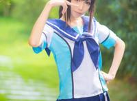 Cosplay福利/小清新美女青青子高岭爱花同人女水手服Cosplay图片