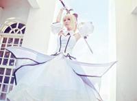 Cosplay福利/半次元板儿Cos花嫁saber白丝诱惑美女写真照片