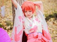 Cosplay福利/半次元萌妹-黑川-银魂神乐Cos和服萝莉写真图片