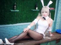 Cosplay福利/少女映画春日野穹Cos兔女郎大尺度黑丝诱惑福利