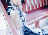 Cosplay福利/二次元萌妹子春日野穹旗袍黑丝Cosplay同人本子图片