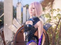 Cosplay福利/台湾巨乳捆绑美女Cos玛修·基列莱特胖次福利诱惑