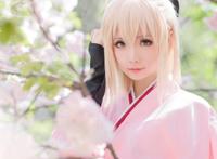 Cosplay福利/半次元美女Coser星之迟迟冲田总司Cosplay古风图片