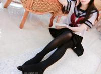 Cosplay福利/二次元萌妹子Jk制服黑丝足控Cos无圣光福利