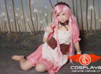 Cosplay福利/美女萝莉粉色女仆装cosplay图片 萝莉裸足诱惑