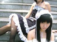 Cosplay福利/美女coser白草女仆装黑丝cosplay图片