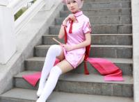 Cosplay福利/王者荣耀小乔同人旗袍白丝cos图片