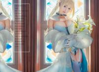 Cosplay福利/Fate/Grand Order巨乳尼禄花嫁Cosplay图片