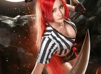 Cosplay福利/巨乳美女英雄联盟不祥之刃卡特cosplay美图