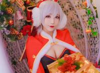 Cosplay福利/软妹啾小妍SAMA英雄联盟圣诞节锐雯cosplay美图