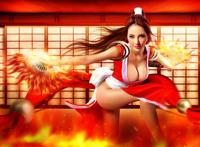 Cosplay福利/桂晶晶爆乳美女曼妙酮体不知火舞cosplay