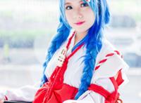 Cosplay福利/热门手游王者荣耀cos大乔伊式巫女萌妹图片