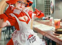 Cosplay福利/王者女英雄Cosplay泳装安琪拉双马尾萝莉图