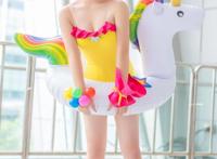 Cosplay福利/王者女英雄Cosplay泳装小乔缤纷独角兽美女图片