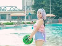 Cosplay福利/小林家的龙女仆康娜卡姆依水着泳装cosplay图片