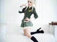 Cosplay福利/超萌少女短裙秒杀宅男！螺旋猫清纯校服cos写真福利