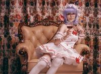 Cosplay福利/东方Project蕾米莉亚女仆萝莉白丝cosplay私房福利