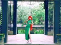 Cosplay福利/东方Project红美铃旗袍美女火辣身材cosplay美腿福利