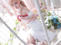 Cosplay福利/刀剑神域亚丝娜御姐性感蕾丝裸足cosplay福利