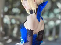 Cosplay福利/Fate/Extella Saber 蓝礼服美少女 cos