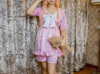 Cosplay福利/刀剑神域亚丝娜 萝莉睡衣裸足私房cos福利图片