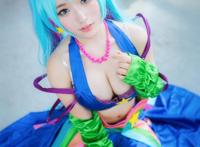 Cosplay福利/英雄联盟36D巨乳美女娑娜电玩琴女cos福利