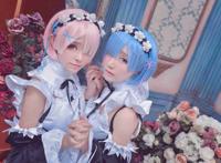 Cosplay福利/《Re：从零开始的异世界生活》雷姆COS，白丝女仆装