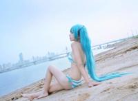 Cosplay福利/VOCALOID初音未来泳装无下限cos福利图片