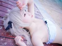 Cosplay福利/二次元妹子缘之空春日野穹泳装性感cos福利